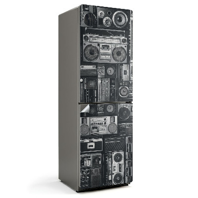 Hűtőszekrényre matrica Retro audioberendezések