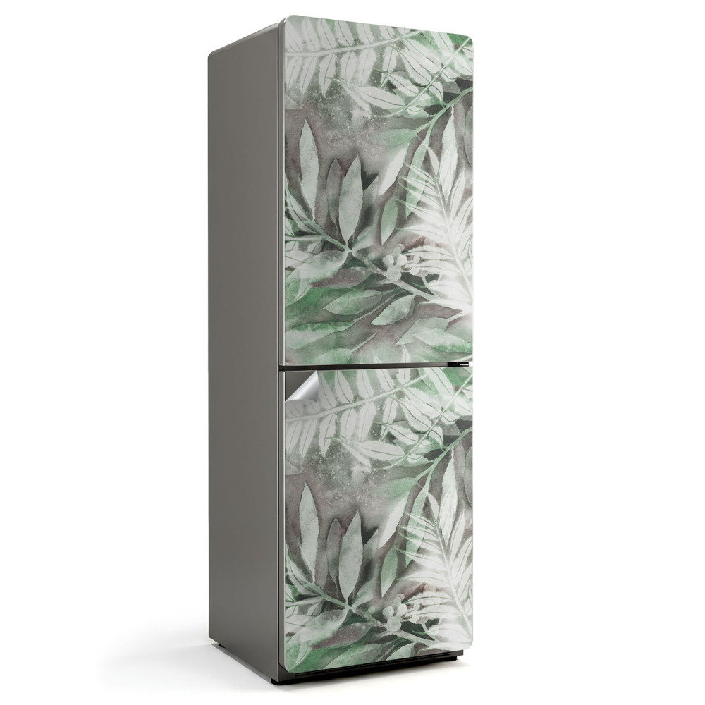 Hűtő dekor matrica Leveles akvarell minta