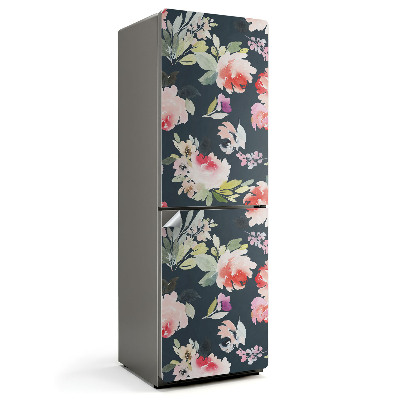 Dekor matrica hűtőre Virágminta akvarell stílusban