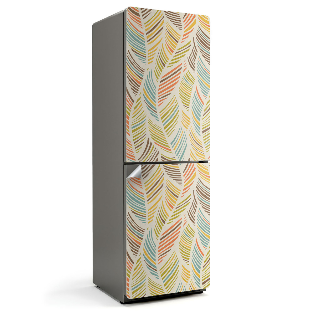 Hűtő matrica Hullámos levélminta