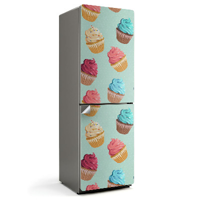Hűtőszekrényre matrica Cupcake minta