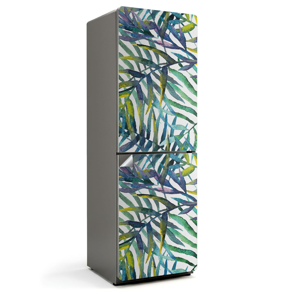 Hűtő matrica Intenzív mintázatú levelek