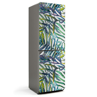 Hűtő matrica Intenzív mintázatú levelek