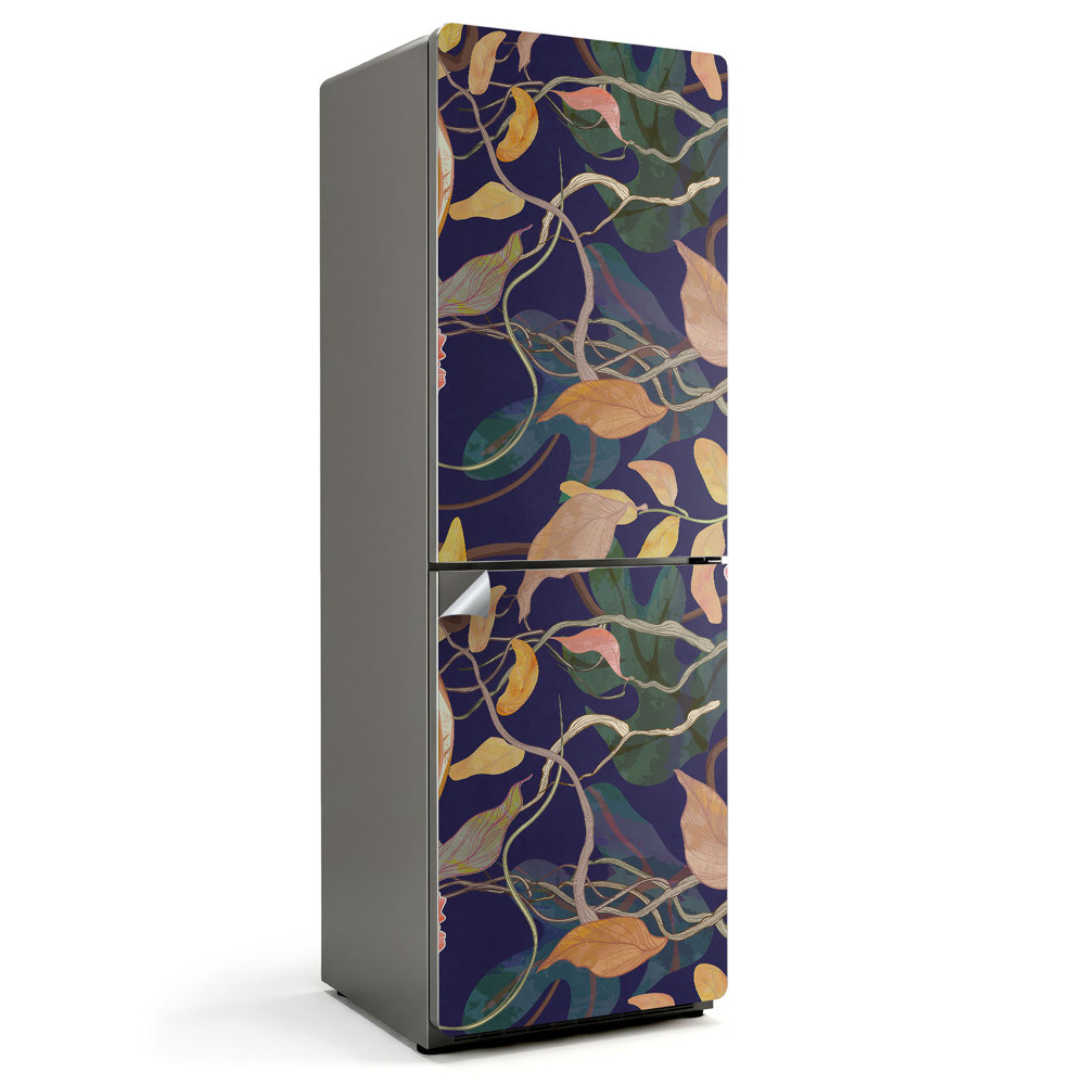 Hűtőszekrényre matrica Növényi minták és levelek