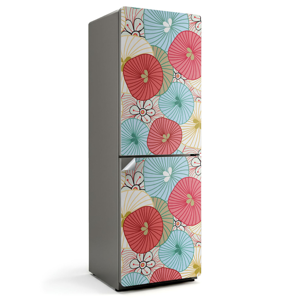 Dekor matrica hűtőre Virágminta színekben