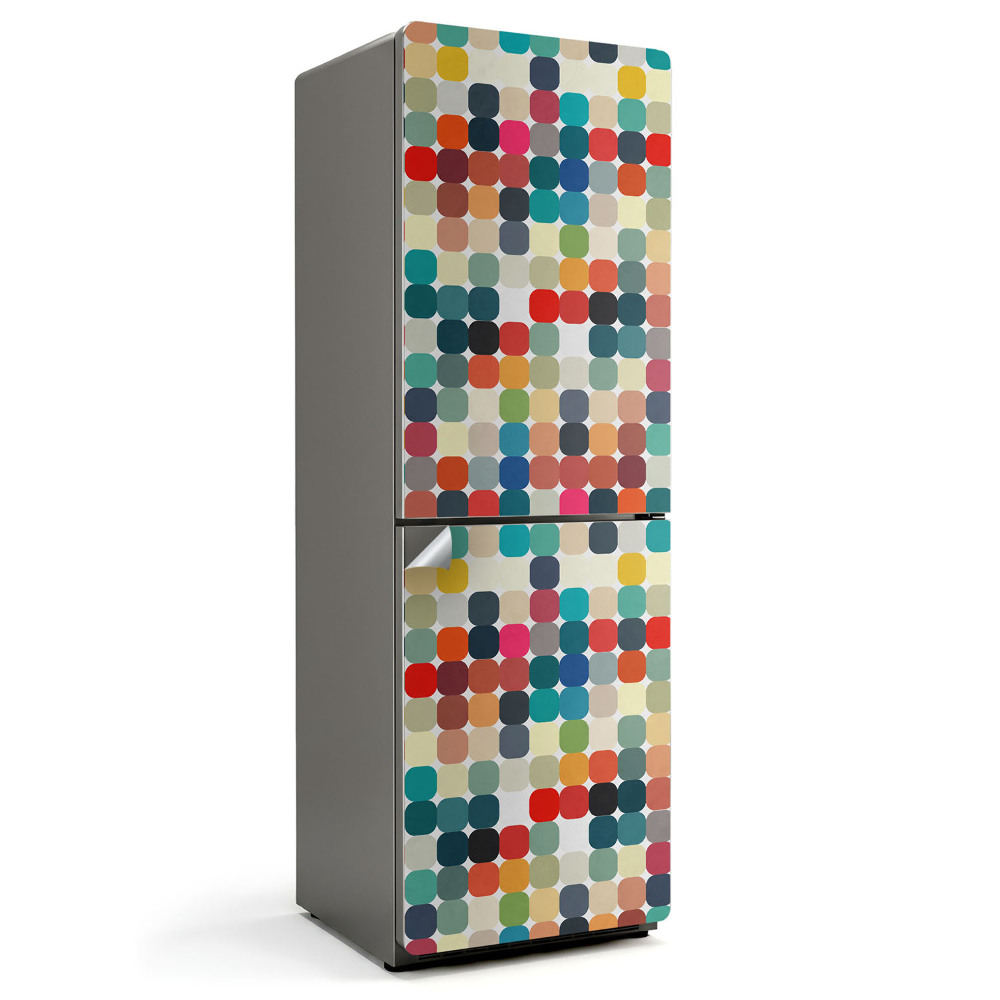 Hűtő dekor matrica Színes ovális minták