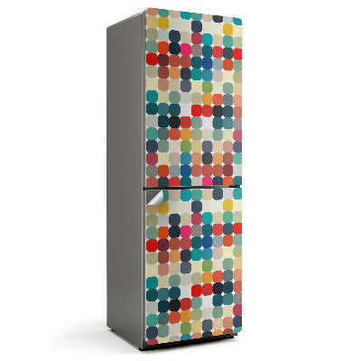 Hűtő dekor matrica Színes ovális minták