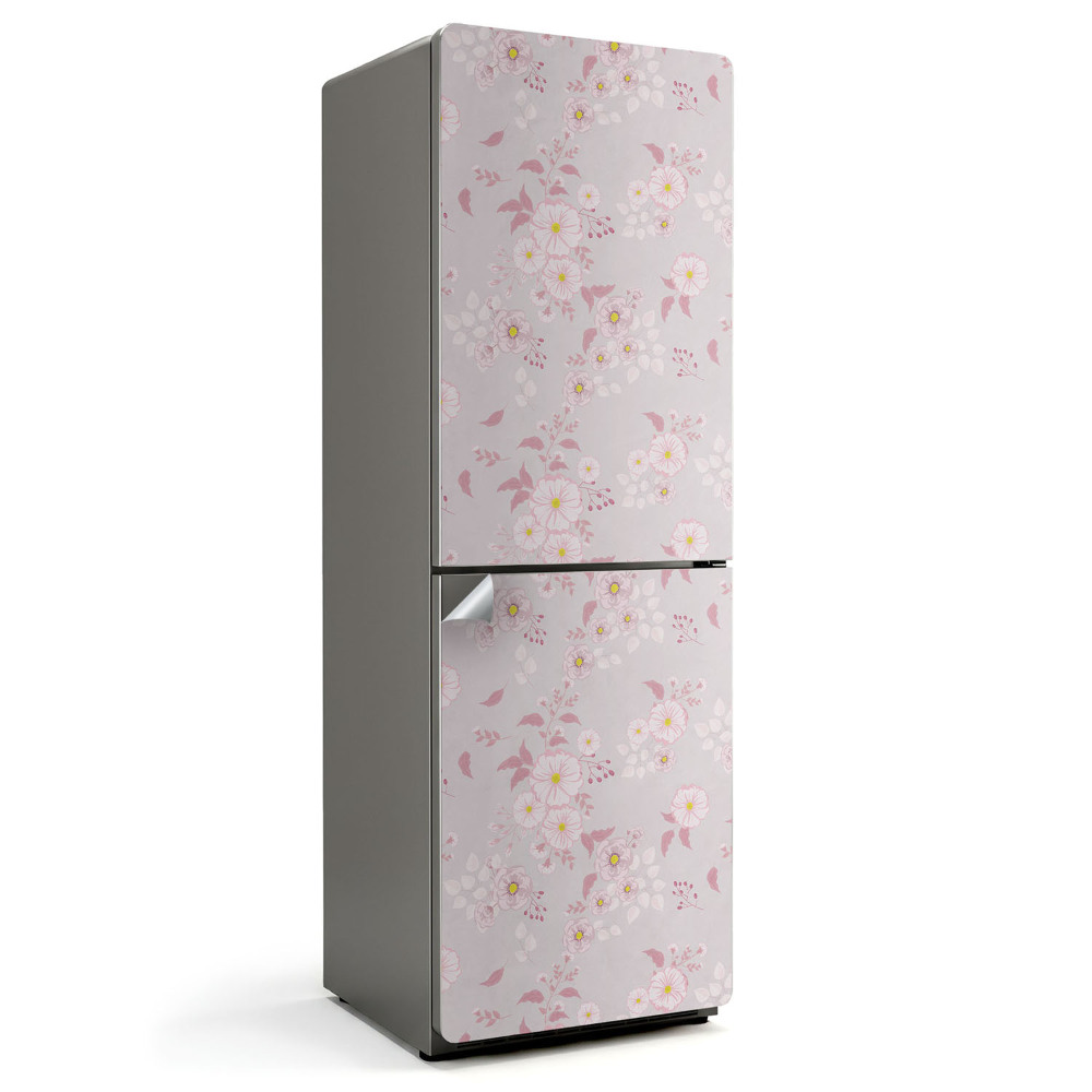 Hűtőszekrényre matrica Finom virágminta