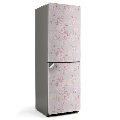 Hűtőszekrényre matrica Finom virágminta