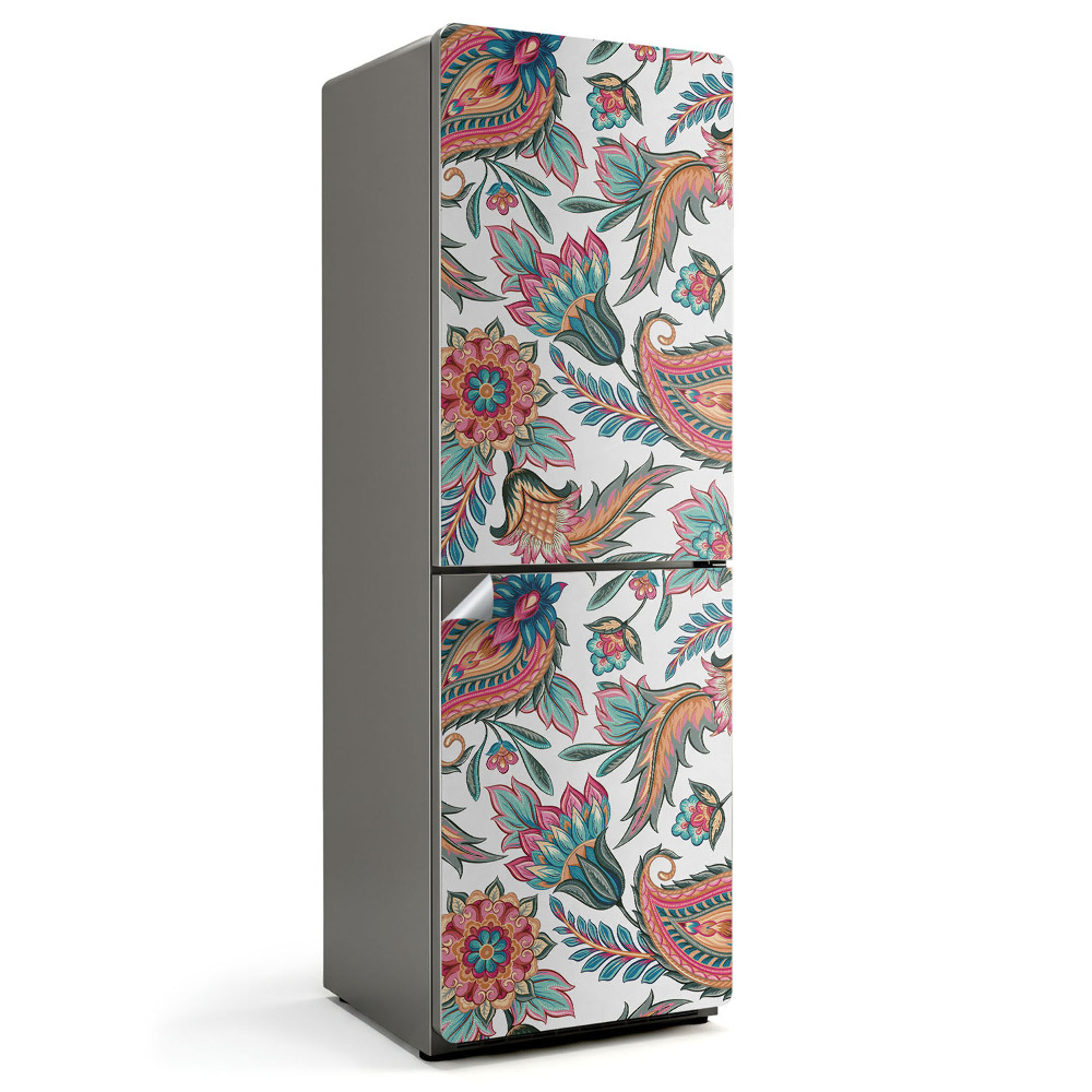 Hűtő dekor matrica Virágos paisley minta