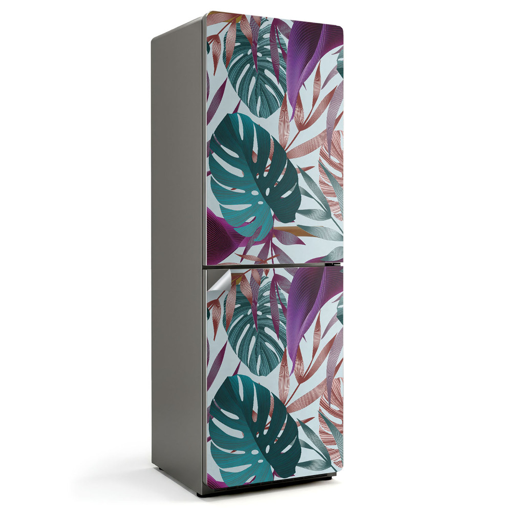 Dekor matrica hűtőre Trópusi levélminta