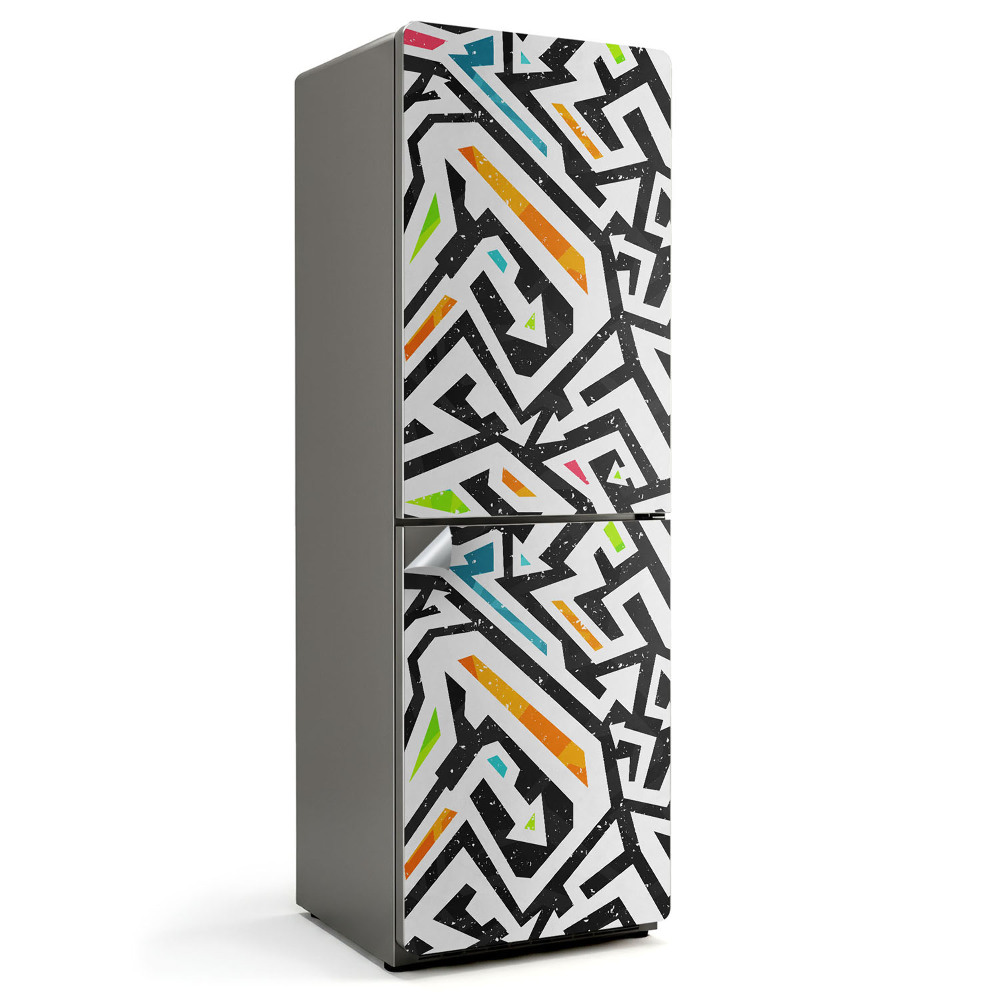 Hűtő matrica Absztrakt vonalminta