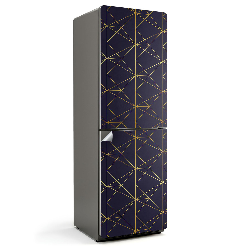 Hűtőszekrényre matrica Geometriai vonalminta