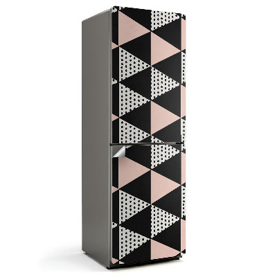 Hűtőszekrényre matrica Geometrikus háromszög minta