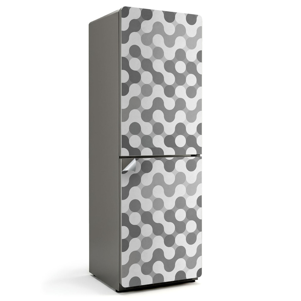 Hűtő matrica Geometrikus hullámos körök