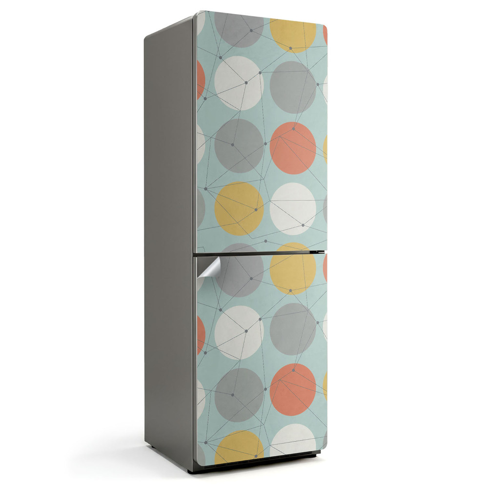 Hűtő dekor matrica Absztrakt kör minta