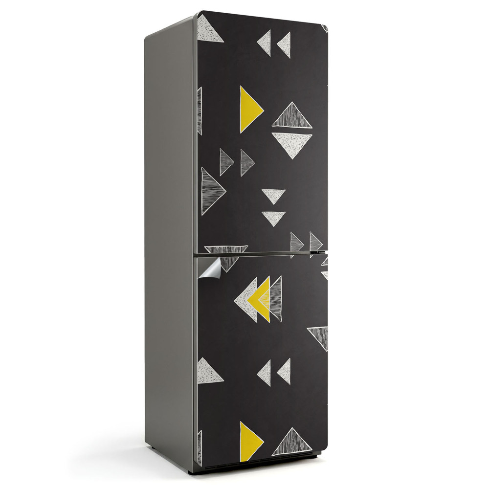 Hűtőszekrényre matrica Absztrakt háromszögek és rombuszok
