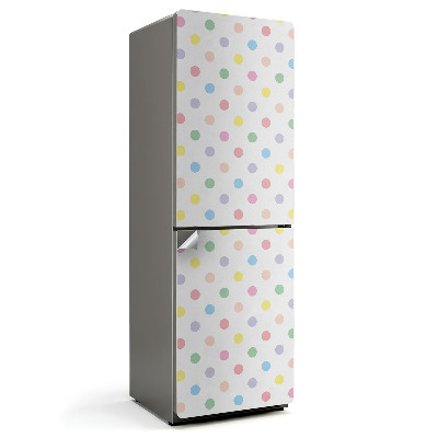 Hűtő dekor matrica Pasztell színű pöttyök