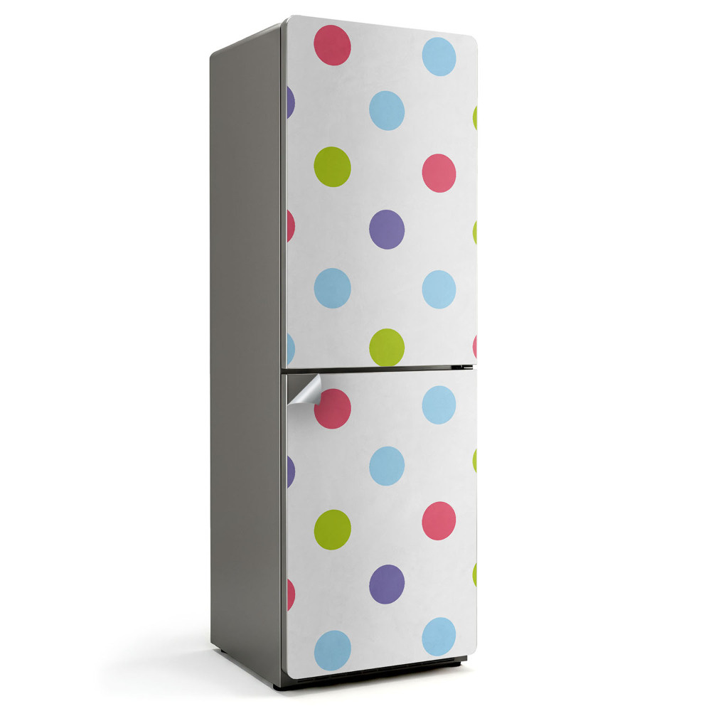 Dekor matrica hűtőre Színes pöttyös minta