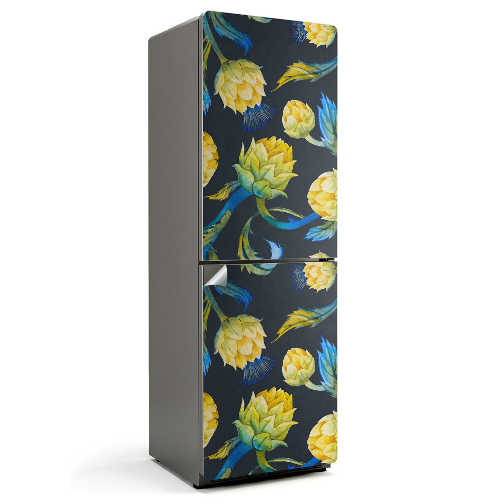 Hűtő dekor matrica Festői virágmintás