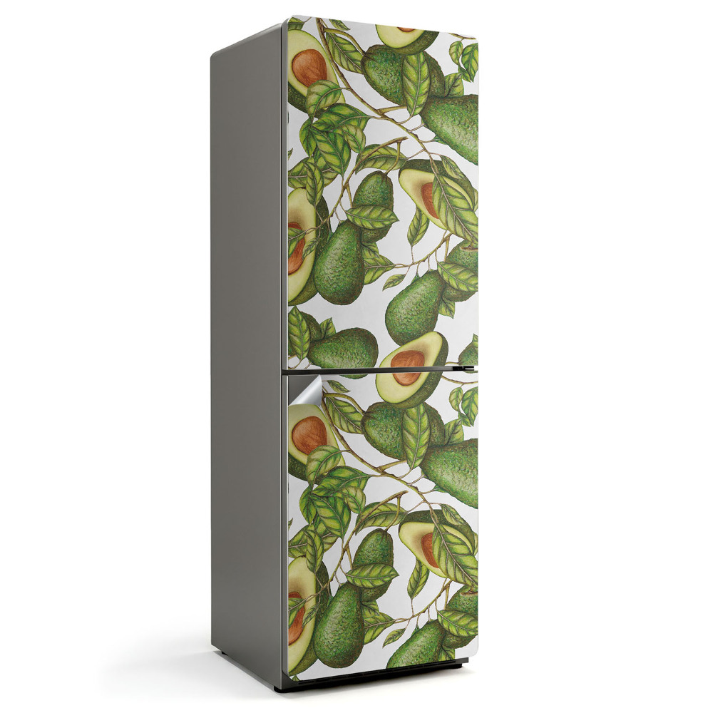 Hűtő dekor matrica Avokádó és levélminta