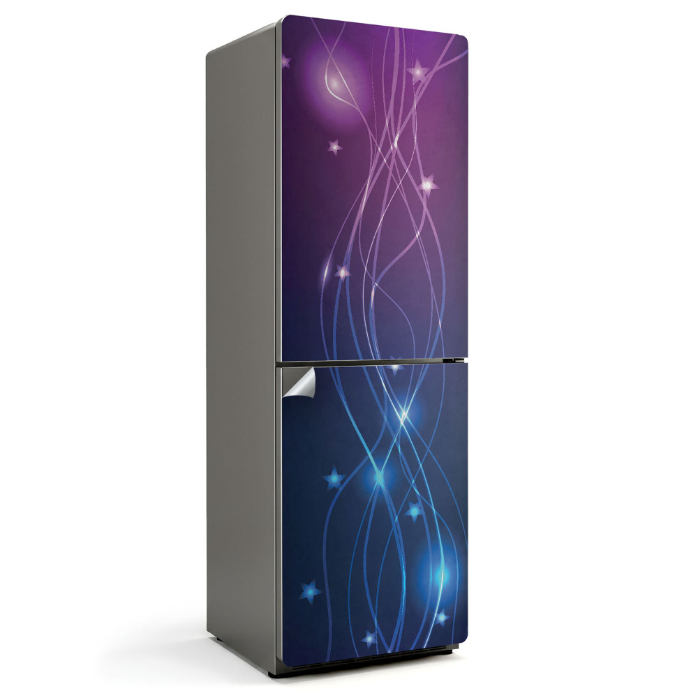 Hűtőszekrényre matrica Finom vonalak csillagokkal