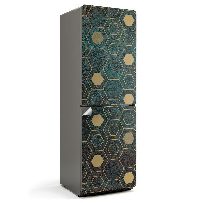 Hűtő matrica Hatszögletű minta keretekkel