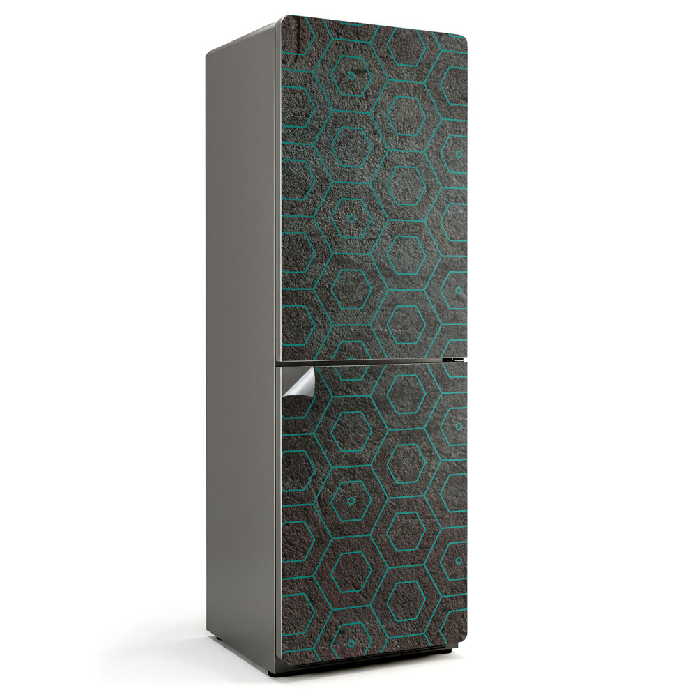 Hűtőszekrényre matrica Finom hatszögletű minta