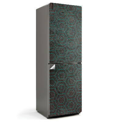 Hűtőszekrényre matrica Finom hatszögletű minta