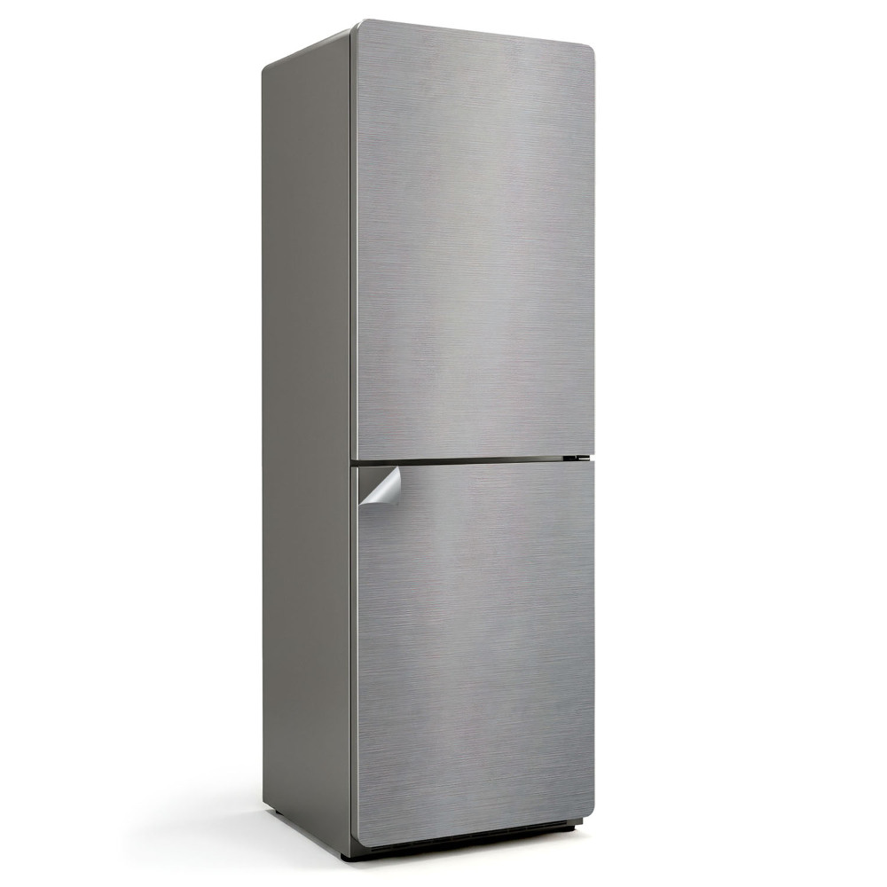 Hűtőszekrényre matrica Fémes textúra vonalakkal