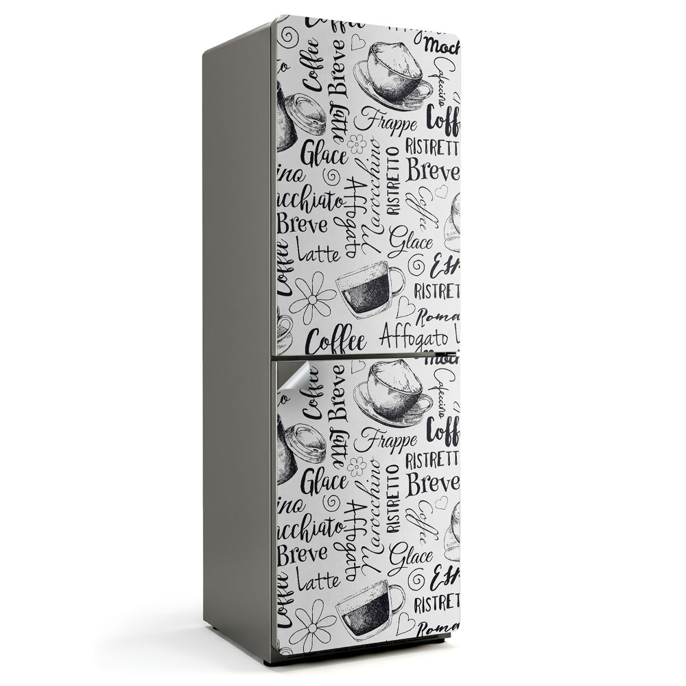 Hűtő matrica Kávéscsésze minták