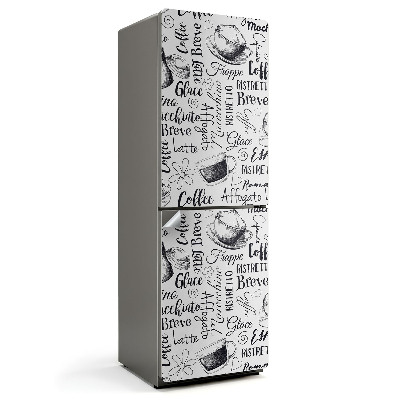 Hűtő matrica Kávéscsésze minták