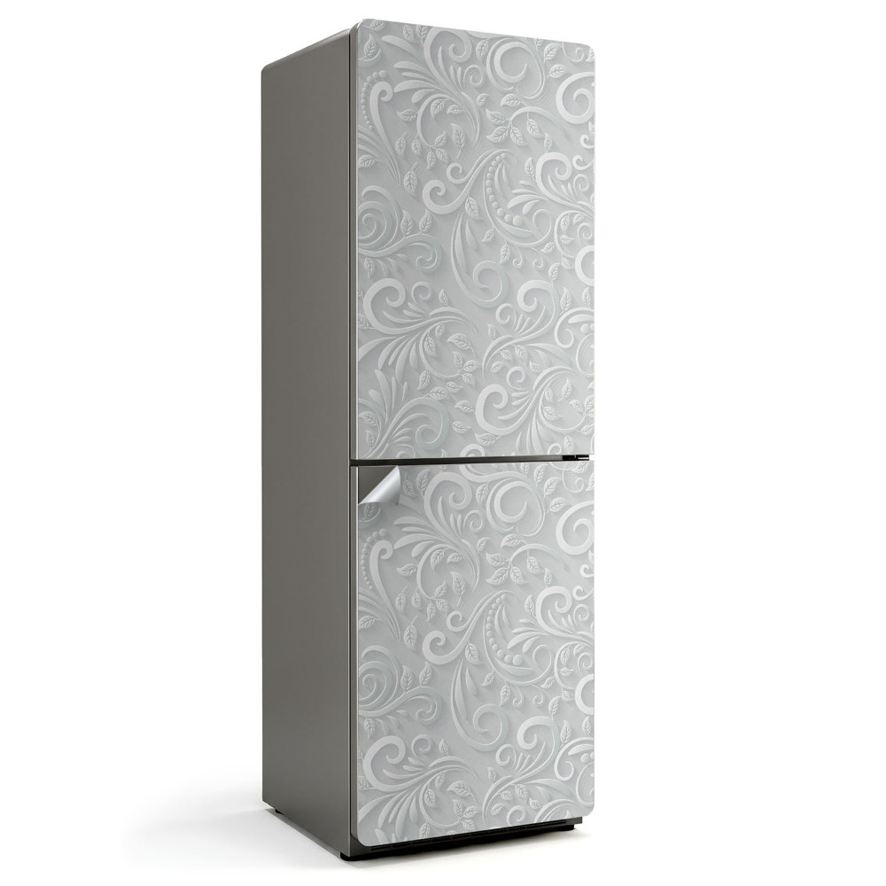 Hűtő dekor matrica Hullámos növényi minta