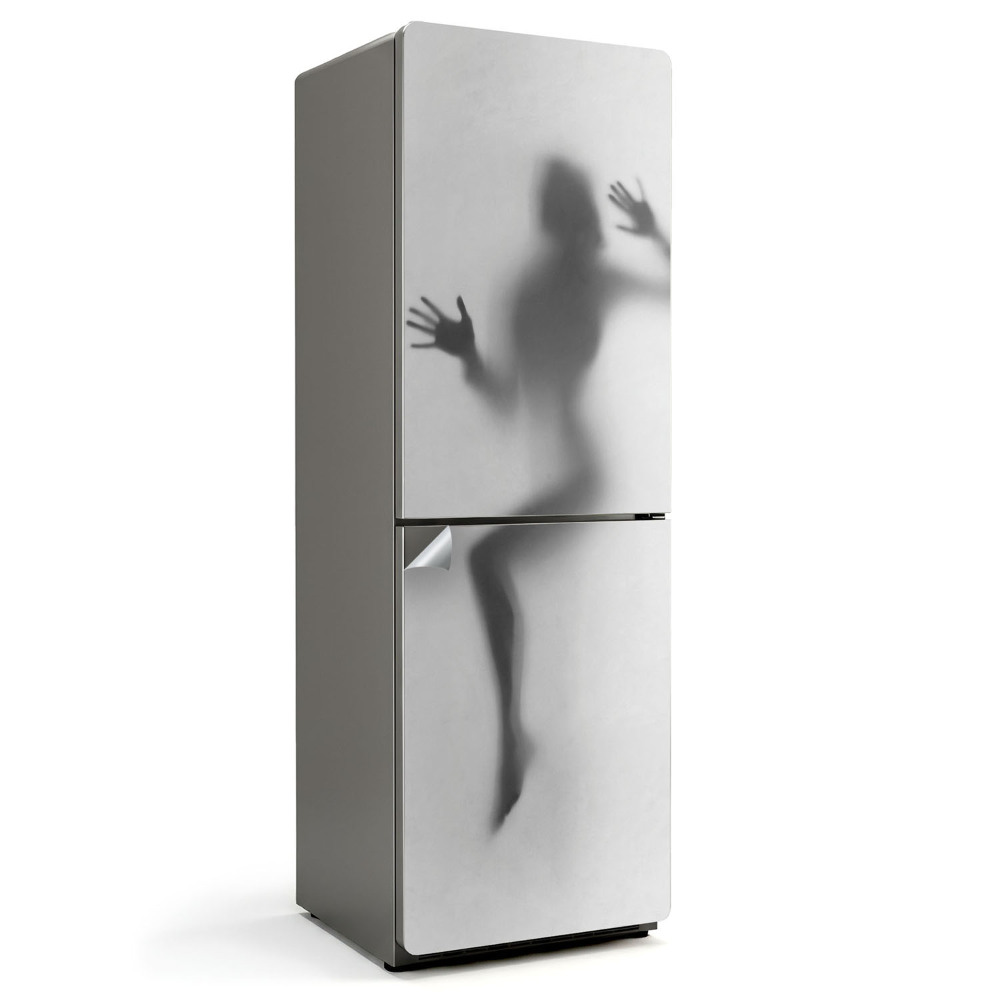Hűtő matrica Egy ködös sziluett mozgásban