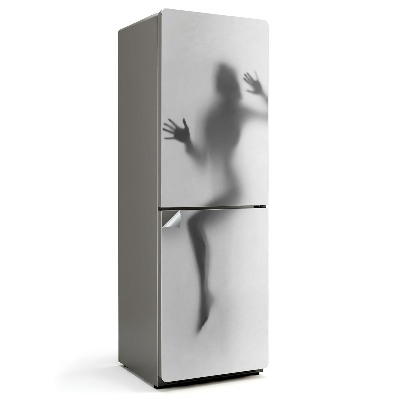 Hűtő matrica Egy ködös sziluett mozgásban