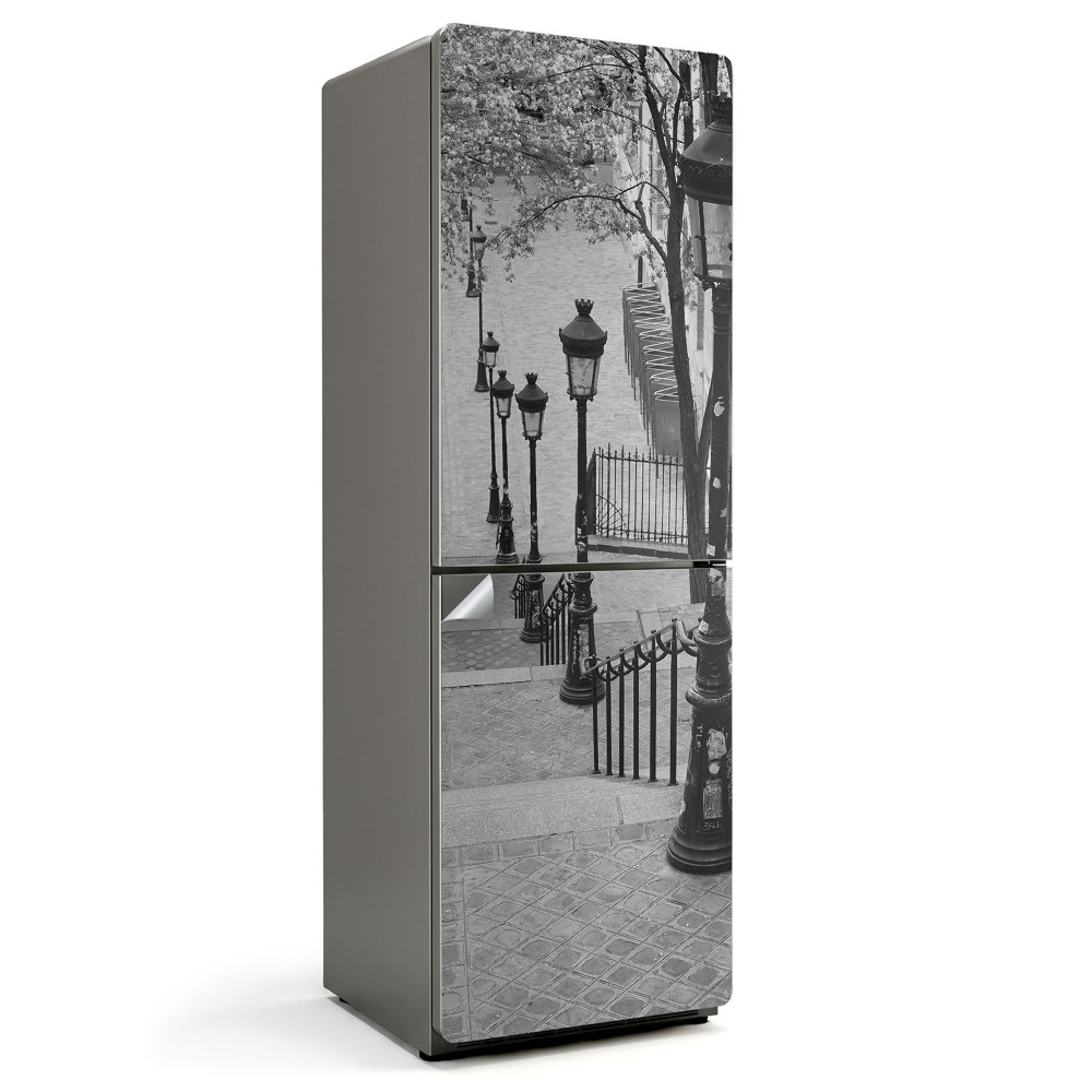 Hűtő dekor matrica Bájos lámpások a városban