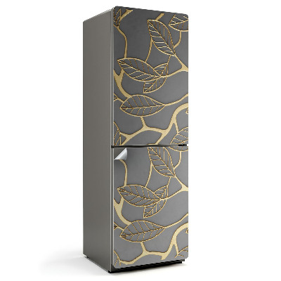 Hűtő matrica Finom levelek és ágak mintázata