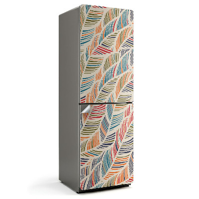 Hűtőszekrényre matrica Hullámos levélminta