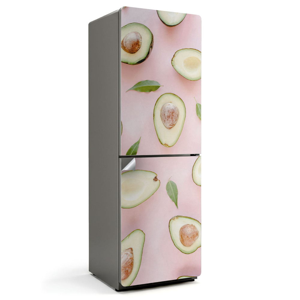 Hűtőszekrényre matrica Avokádó és levélminta