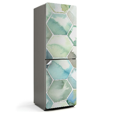 Hűtő dekor matrica Akvarell hatszögletű minta
