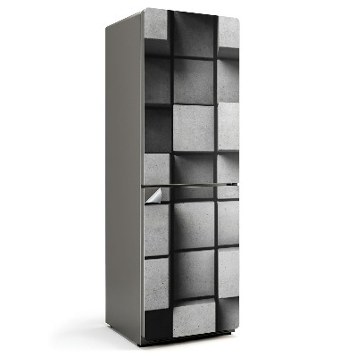 Hűtőszekrényre matrica Geometriai 3D blokkok