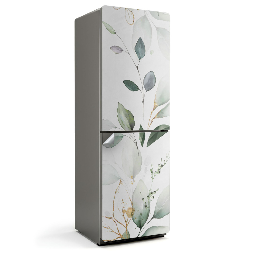 Hűtőszekrényre matrica Finom levelek és gallyak