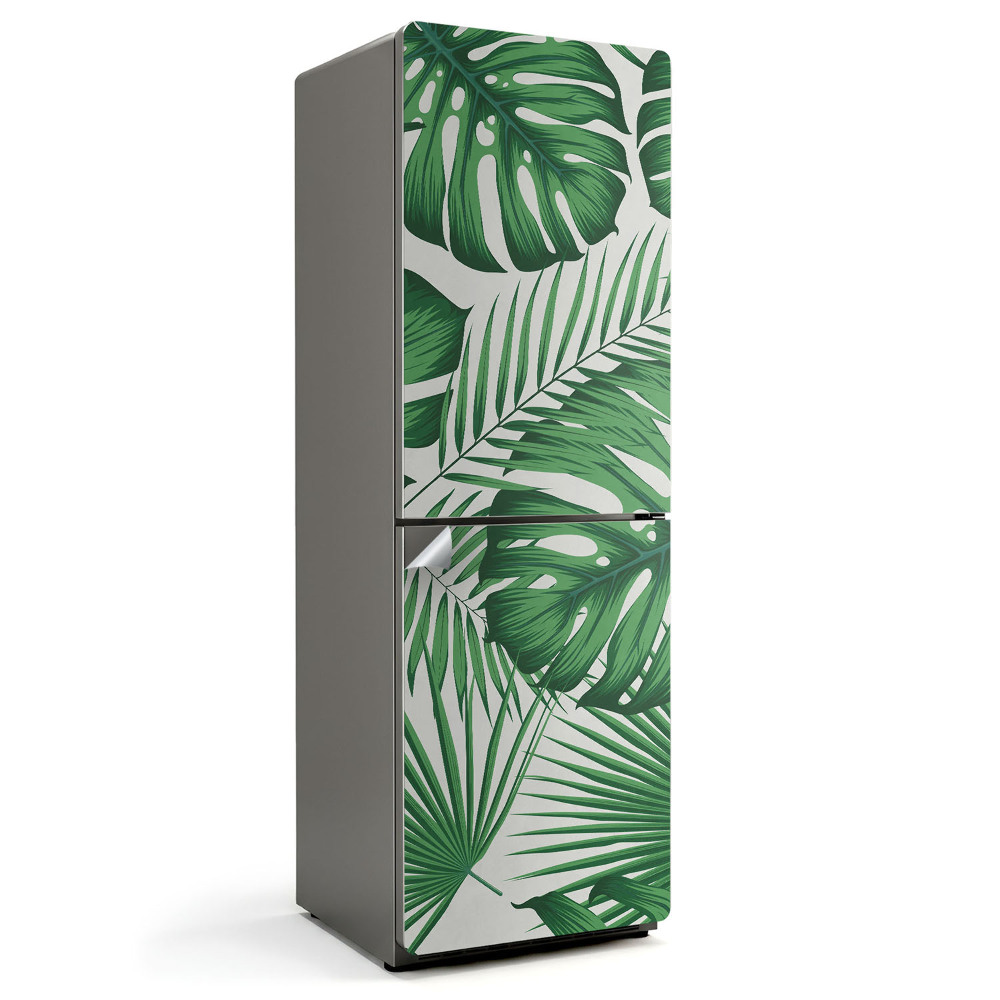 Hűtőszekrényre matrica Trópusi levélösszetétel