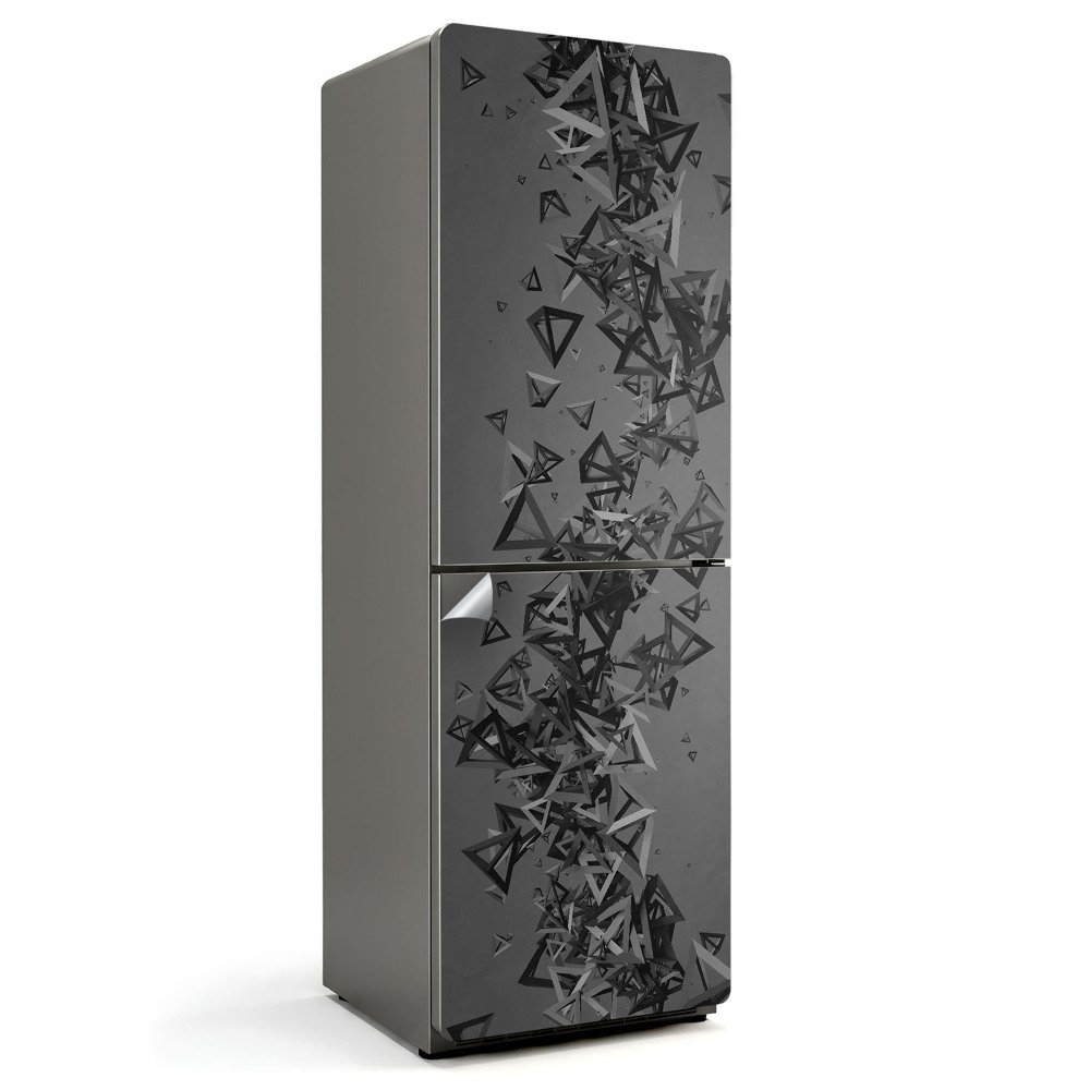 Dekor matrica hűtőre Absztrakt 3D háromszögek