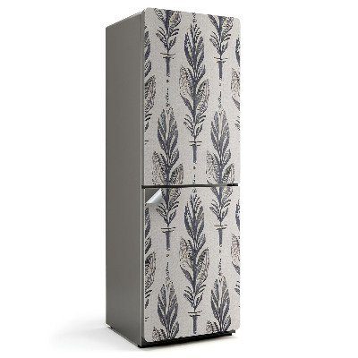 Hűtő matrica Függőleges toll illusztráció