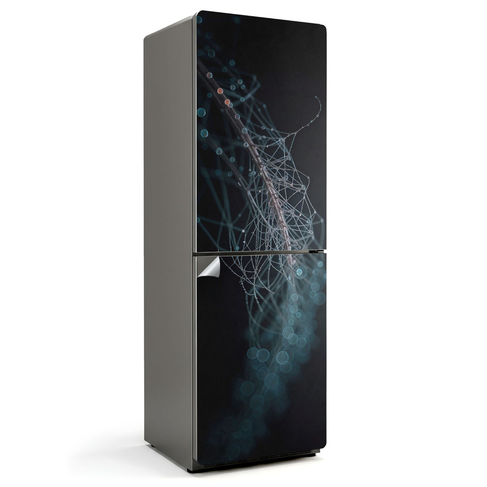 Hűtőszekrényre matrica Absztrakt vonalak és buborékok