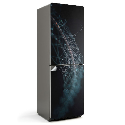 Hűtőszekrényre matrica Absztrakt vonalak és buborékok