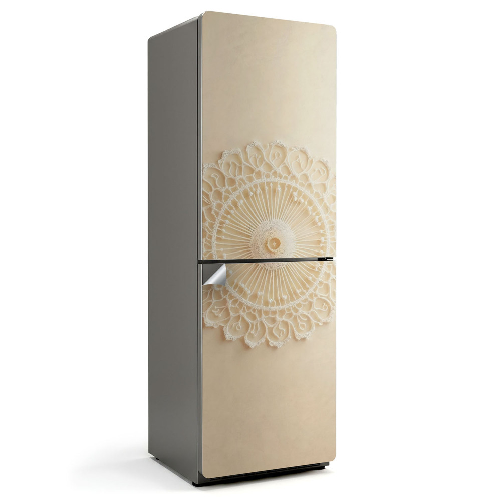 Hűtő matrica Csipkeminta körben