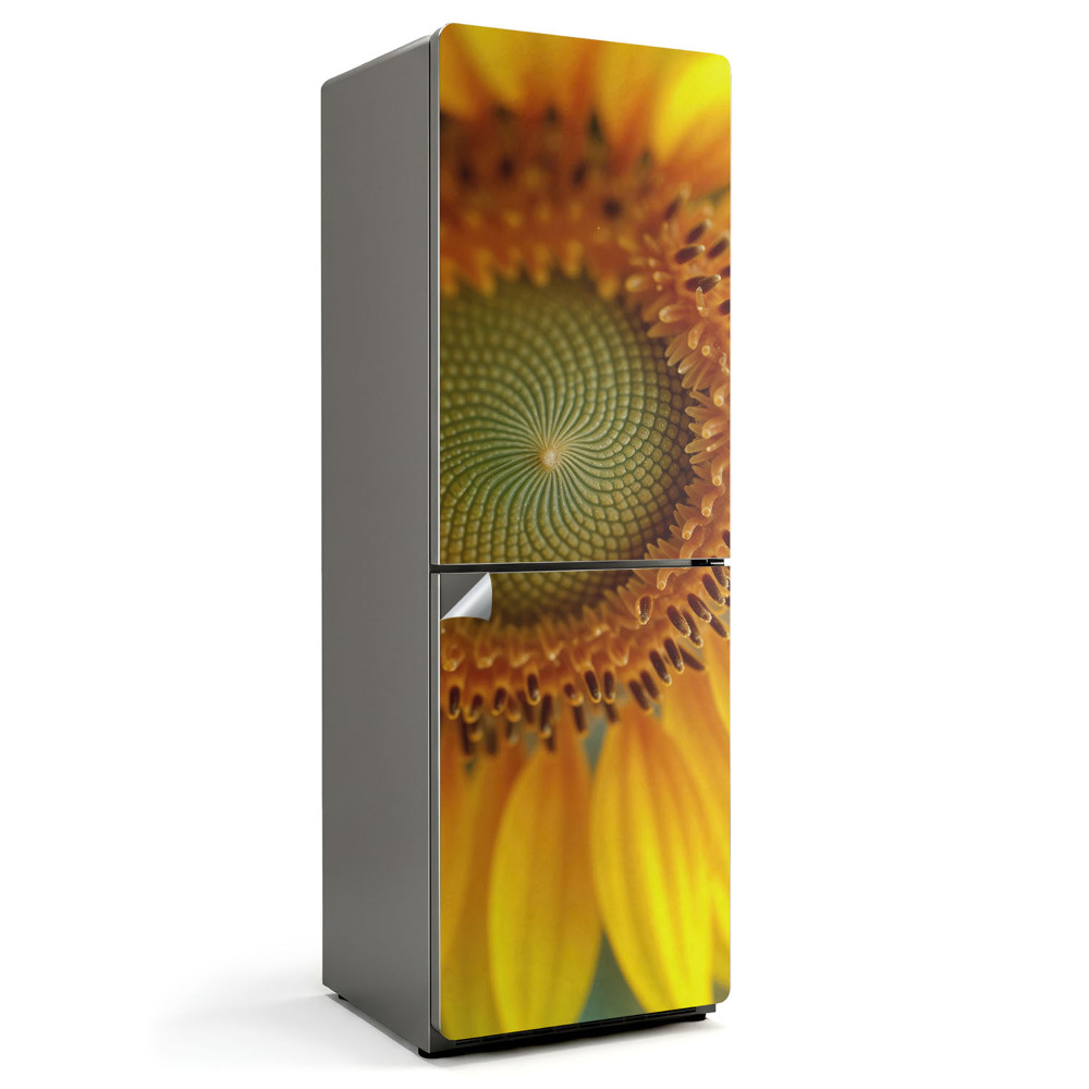 Hűtőszekrényre matrica Napraforgó minta részletesen