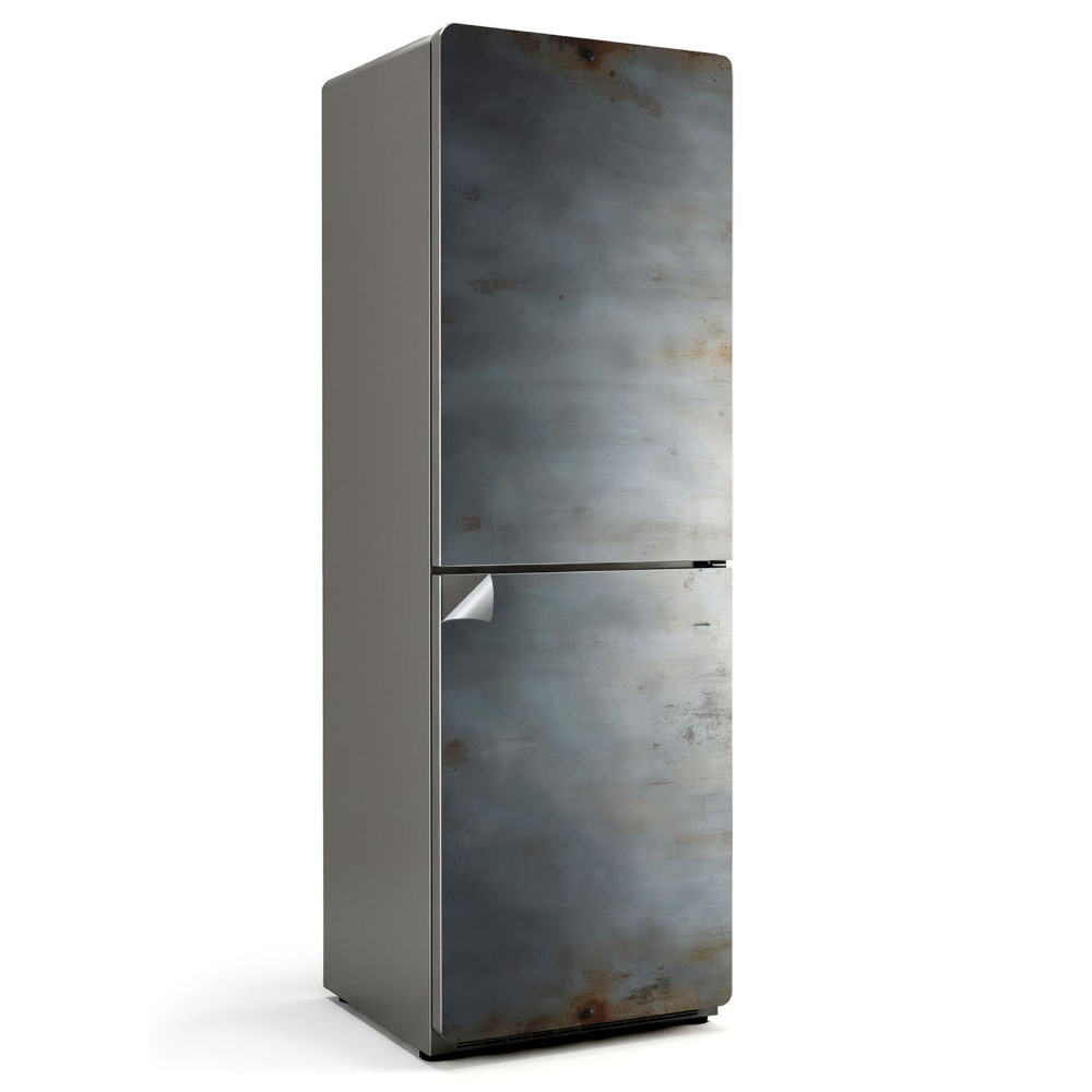 Hűtőszekrényre matrica Fémes textúra karcolásokkal